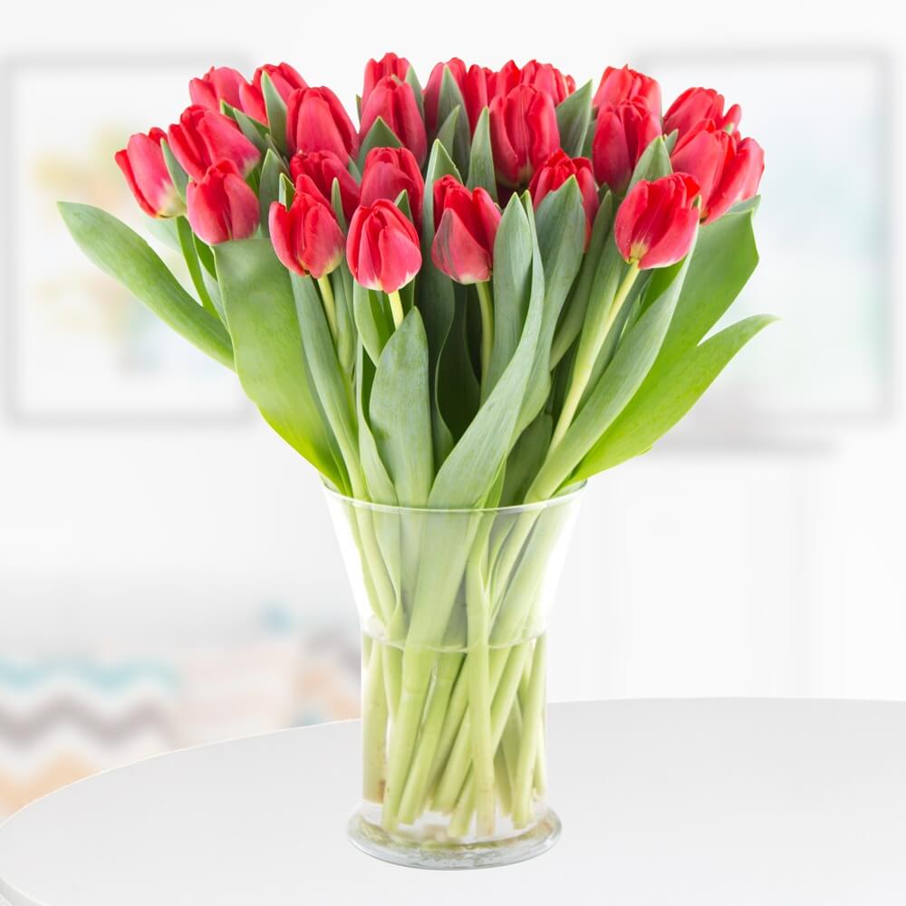 Jarrón con Tulipanes - Floristería Noemi Flowers