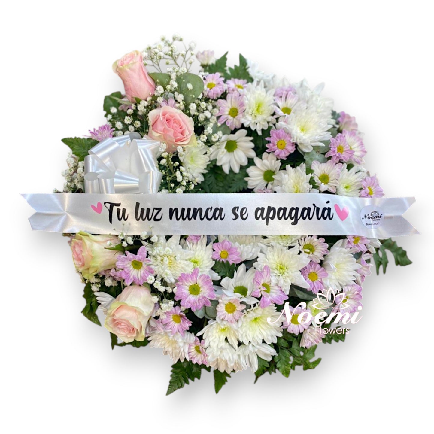 Corona Fúnebre NF-77 - Floristería Noemi Flowers