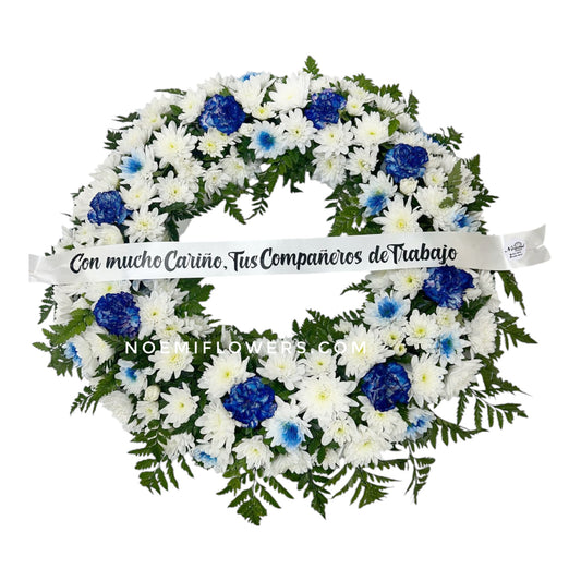 Corona Funebre NF-74 - Floristería Noemi Flowers