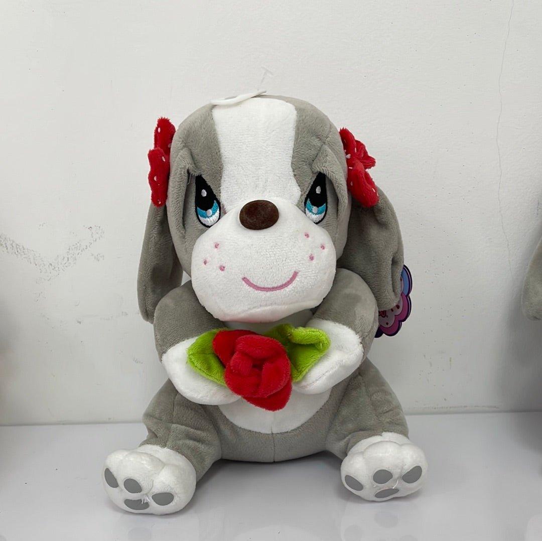 Peluche Samuel & Miel Peluche 9” W/ROSE - Floristería Noemi Flowers