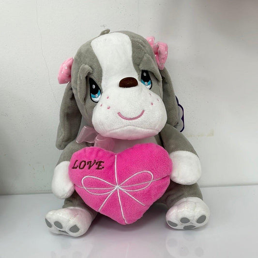 Peluche Samuel & Miel Peluche 9” W/Heart - Floristería Noemi Flowers