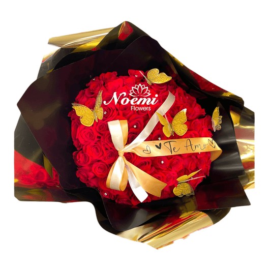 Ramo Buchón Te Amo 100 Rosas - Floristería Noemi Flowers