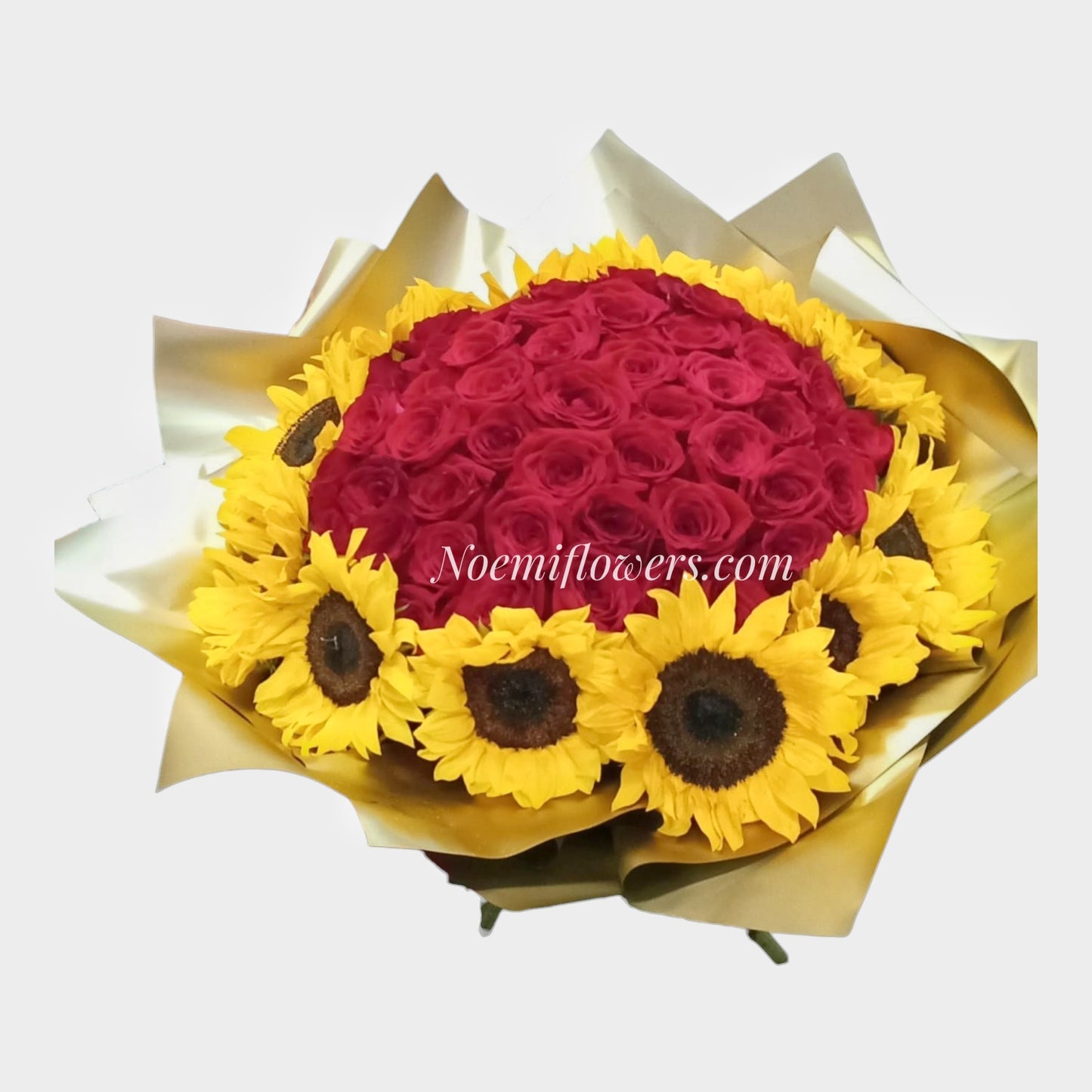 Ramo Buchón con Girasoles - Floristería Noemi Flowers