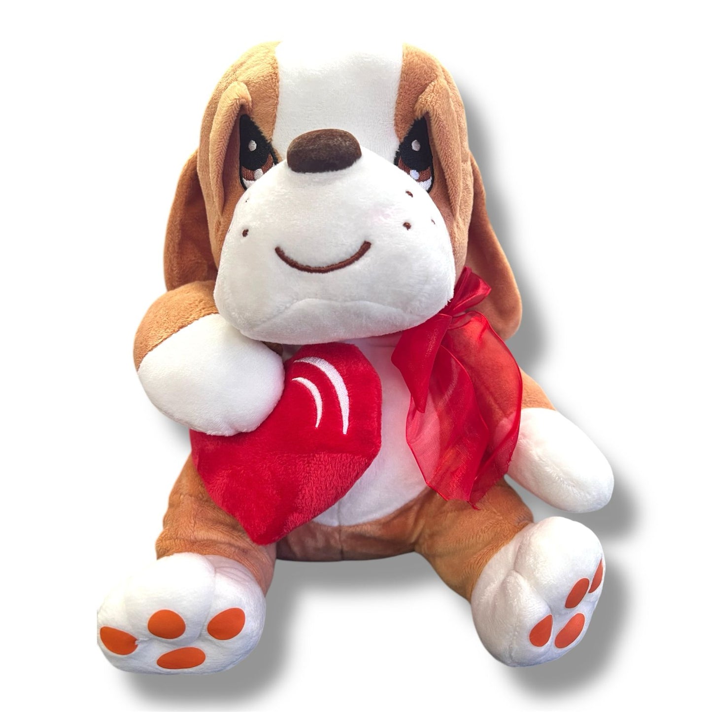 Peluche Samuel & Miel Corazón Peluche 10" - Floristería Noemi Flowers