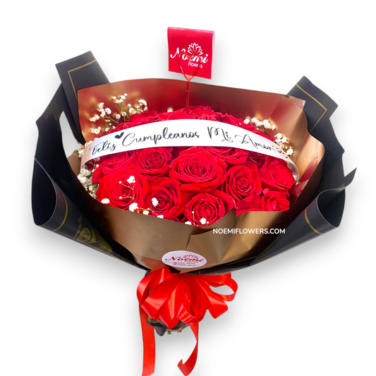 Ramo Buchón 30 Rosas - Floristería Noemi Flowers