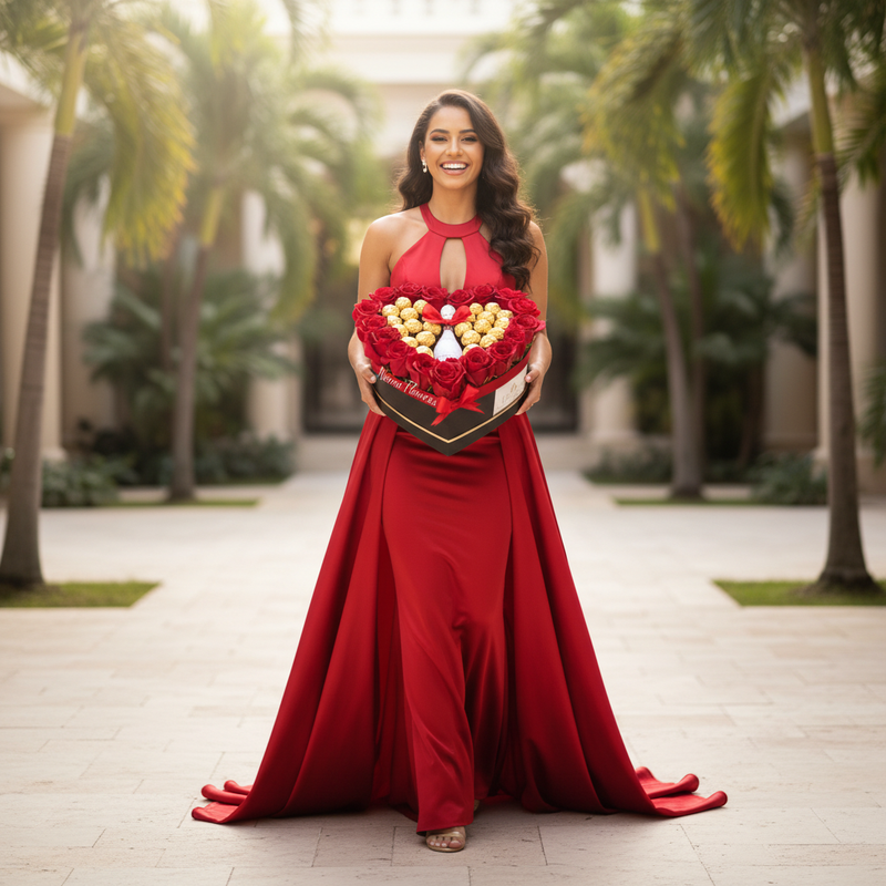 Caja de Rosas - Floristería Noemi Flowers