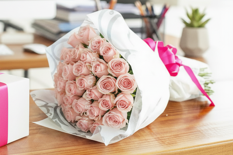 Bouquet 50 Rosas rojas - Floristería Noemi Flowers