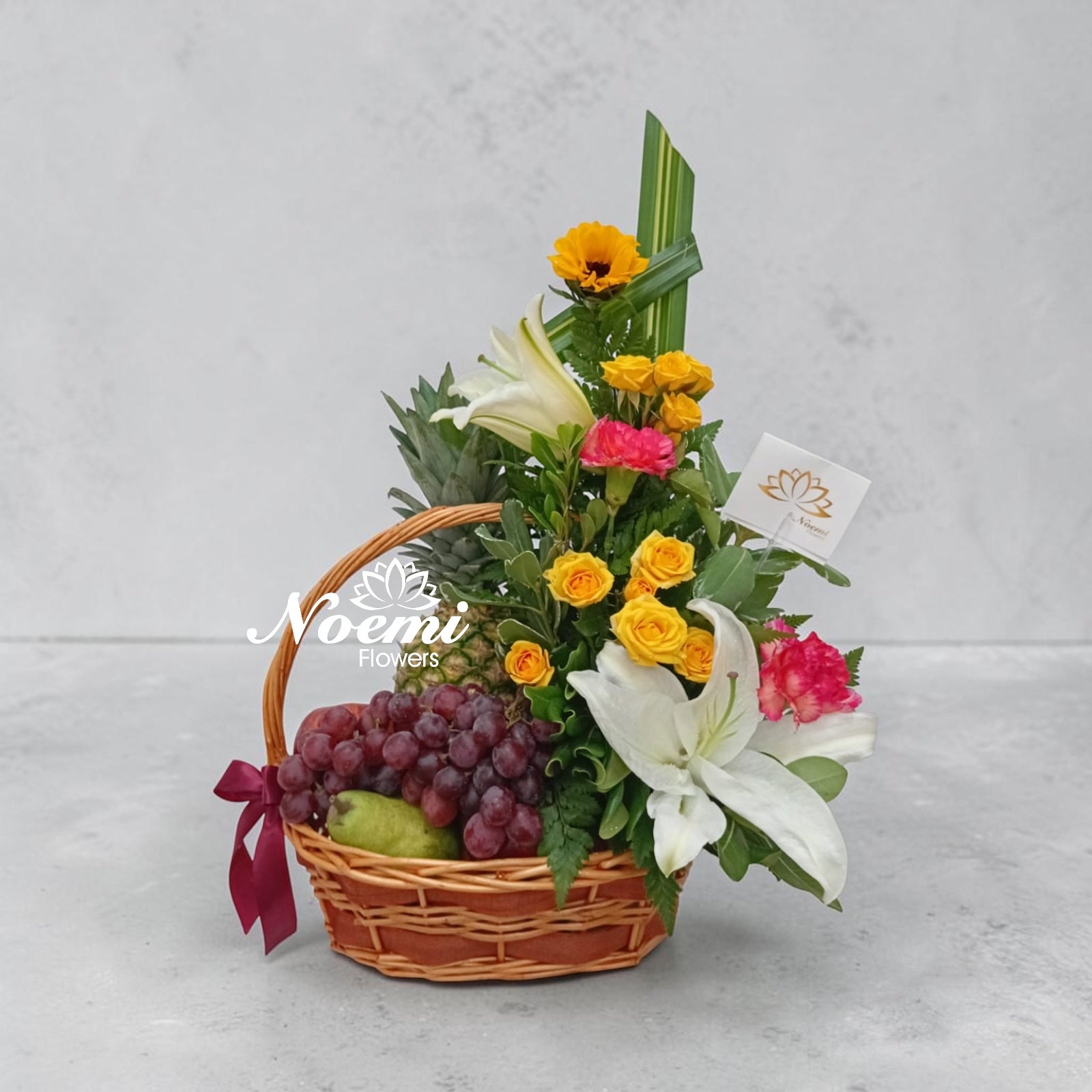 Canasta de Frutas Afecto Sincero - Floristería Noemi Flowers. 