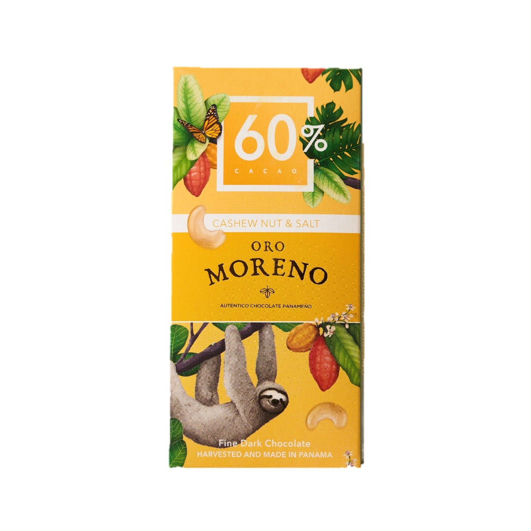 Chocolate Oro Moreno Cashew Nut & Salt 60% 50 gr - Floristería Noemi Flowers