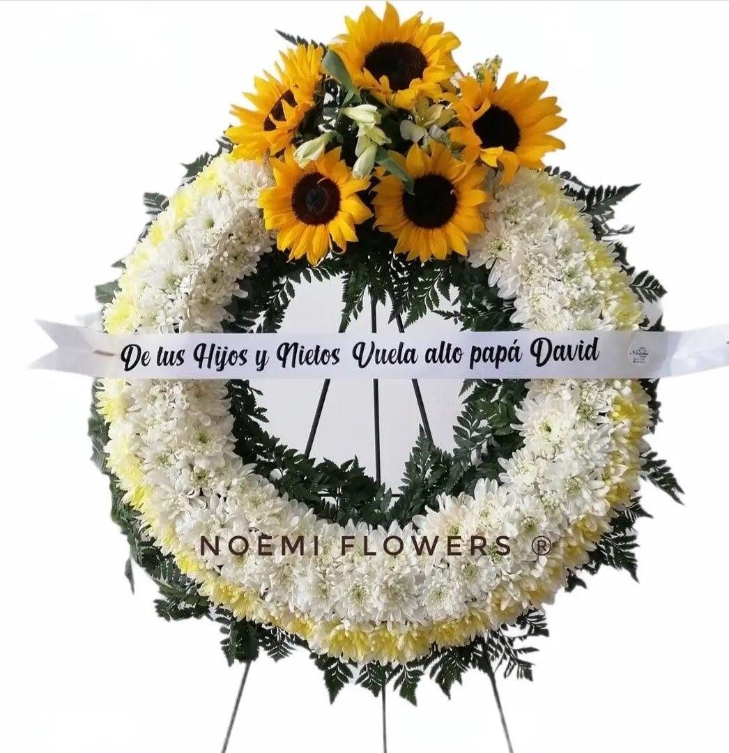Corona Fúnebre NF-37 - Floristería Noemi Flowers