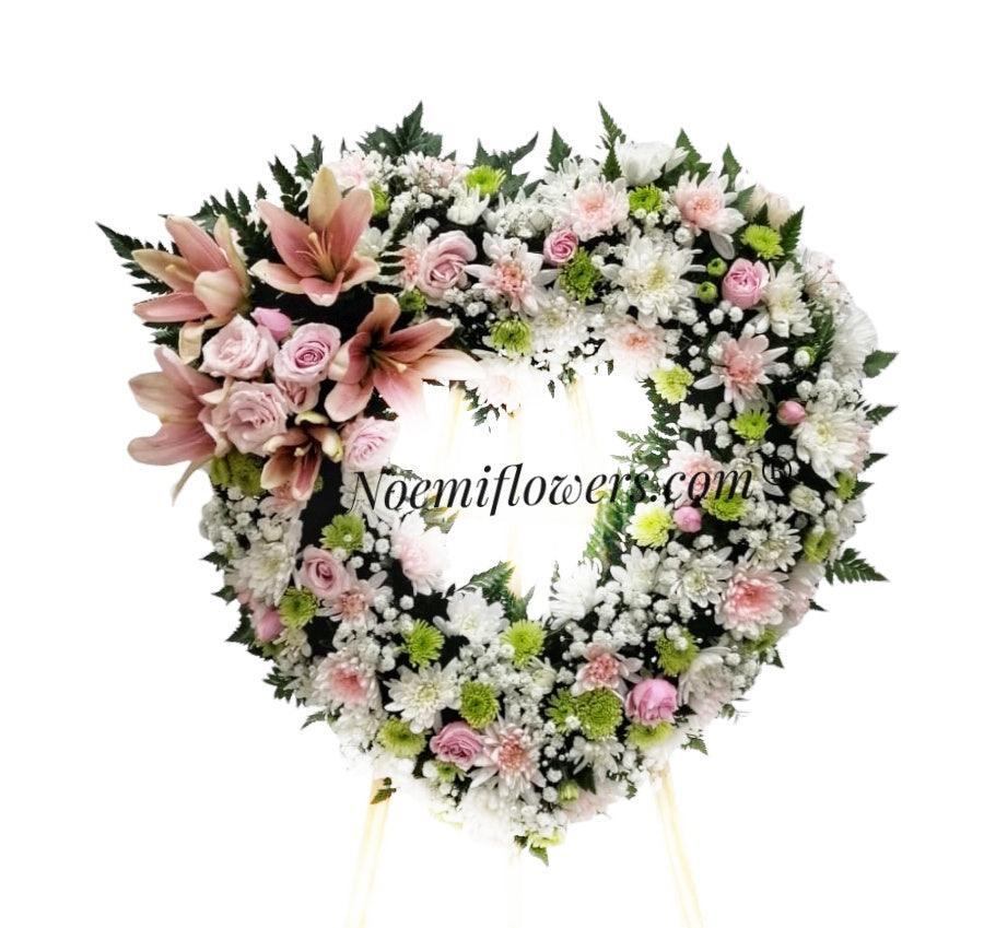 Corona Fúnebre Eterna Paz - Floristería Noemi Flowers