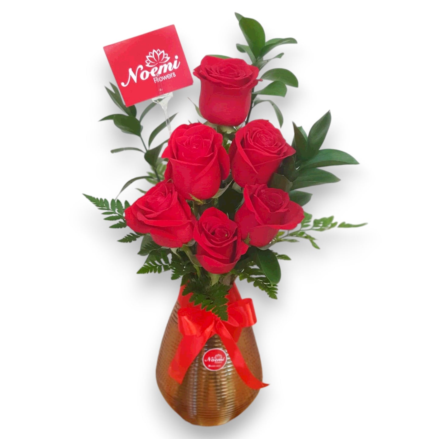 Jarrón de Rosas Amarte - Floristería Noemi Flowers