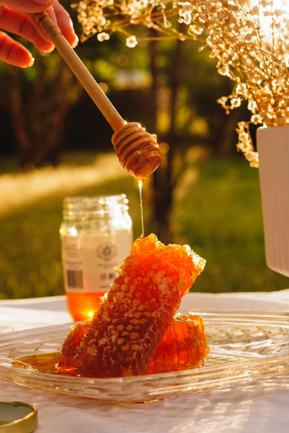 Frasco de Miel de Abejas con Panal