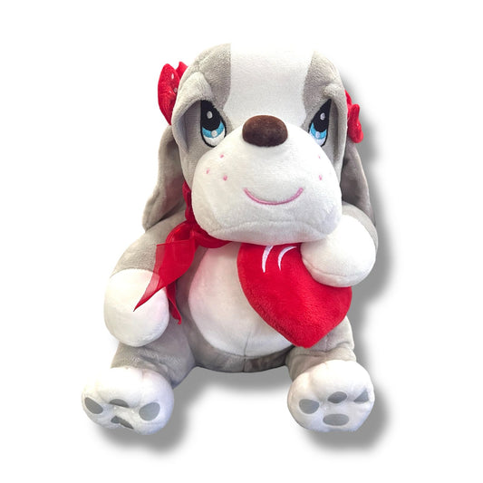 SAMUEL & MIEL PELUCHE 10" CORAZÓN - Floristería Noemi Flowers