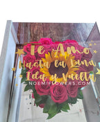 Caja de Rosas Rubí - Floristería Noemi Flowers