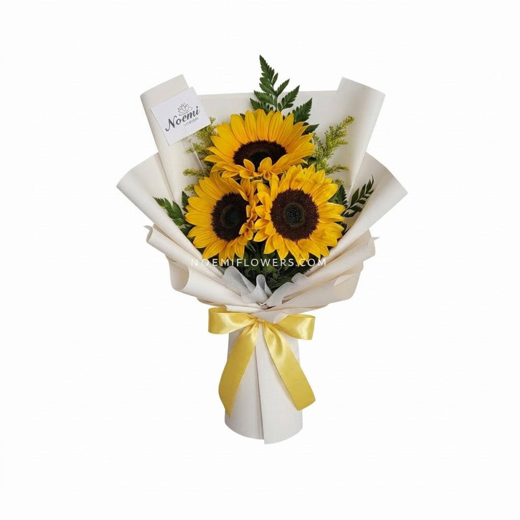 Ramo de 3 girasoles -Floristeria Noemi Flowers
