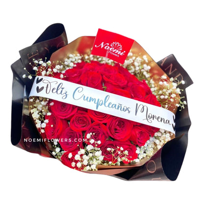 Ramo Buchón 30 Rosas - Floristería Noemi Flowers
