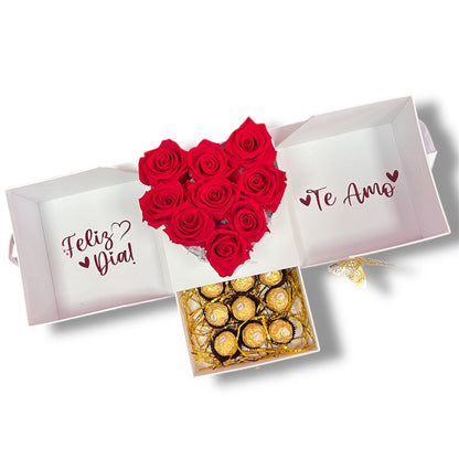 Caja de Amor - Floristería Noemi Flowers