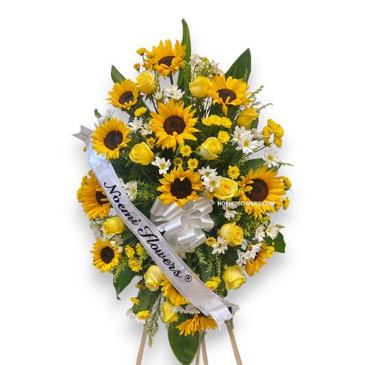 Pedestal Funeral 06 - Floristería Noemi Flowers