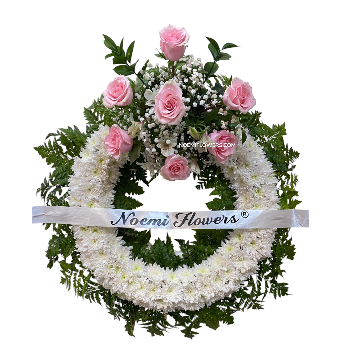 Corona Fúnebre NF-05: Legado de Fe - Floristería Noemi Flowers