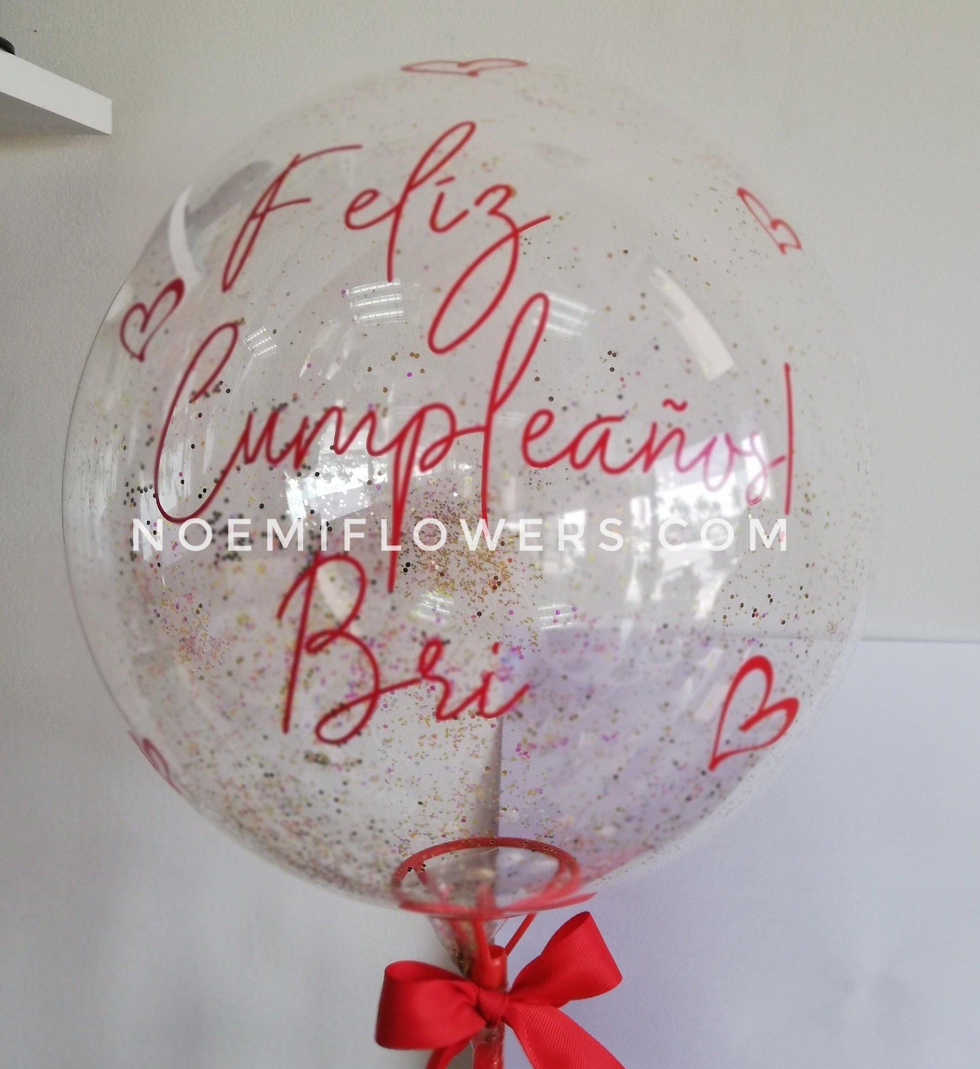 Globo Burbuja Personalizado 10" - Floristería Noemi Flowers