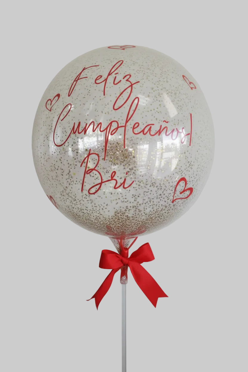 Globo Burbuja Personalizado 10" - Floristería Noemi Flowers