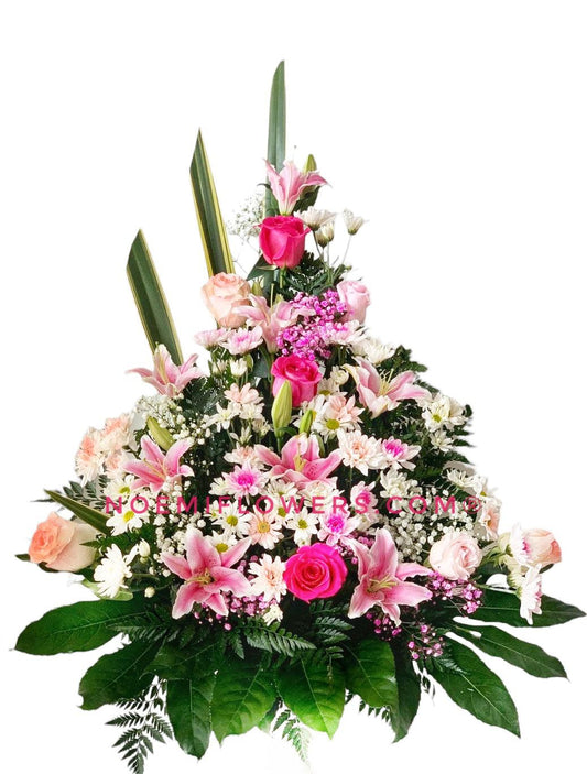 Arreglo para Inauguración con Rosas y Lirios - Floristería Noemi Flowers