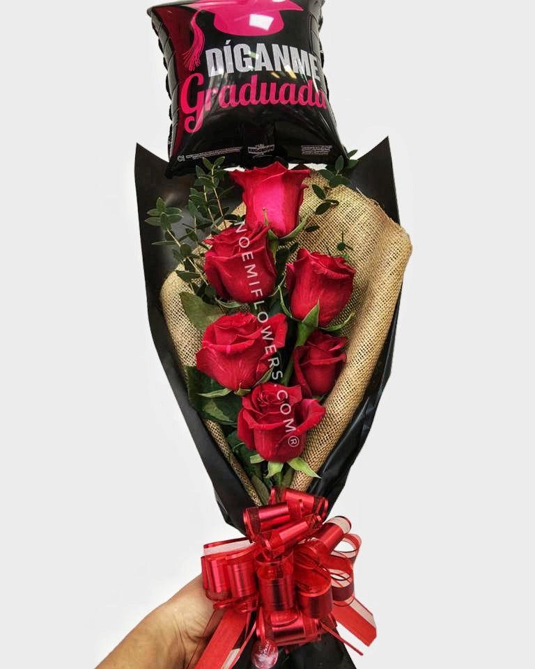 Bouquet de Rosas Graduación - Floristería Noemi Flowers