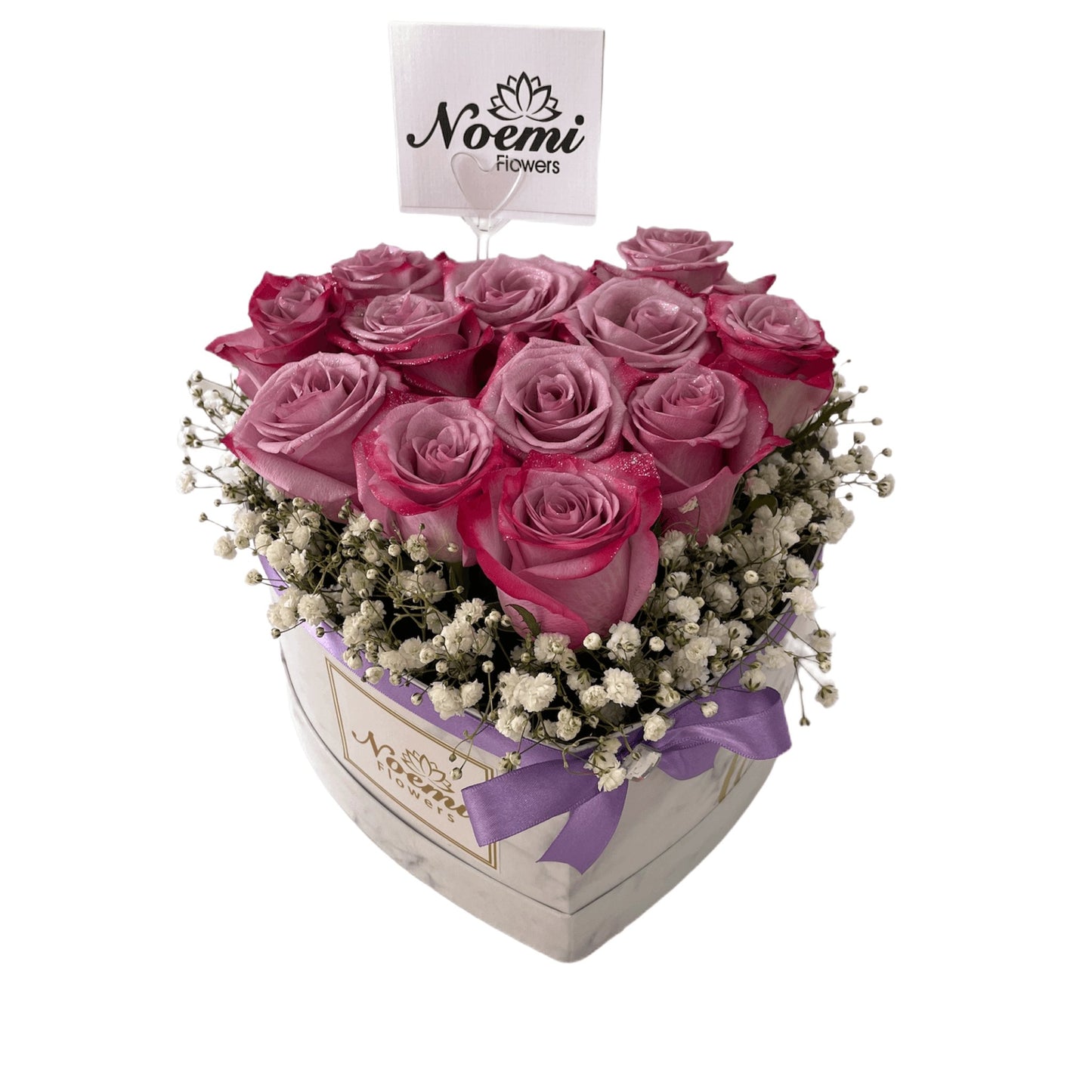 Corazón de 12 Rosas - Floristería Noemi Flowers